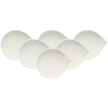 Набор блюдец для завтрака flow, 6 шт. Villeroy & Boch, белый