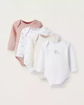 Набор боди для девочек из 100 % хлопка со скрещенными плечами Zippy, мультиколор