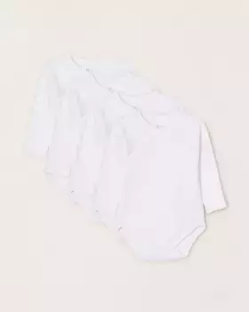 Набор боди для маленьких мальчиков из 100 % хлопка с крестообразной застежкой Zippy, белый