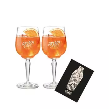 Набор бокалов Aperol Spritz из 2 бокалов новый - 2x фужера/бокал-шар Mixcompany