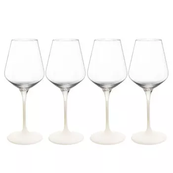 Набор бокалов для белого вина производства Rock blanc, 4 предмета 0,38 л Villeroy & Boch, белый/прозрачный
