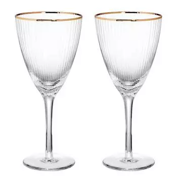 Набор бокалов для вина golden twenties набор из 2 шт. Butlers, желтый
