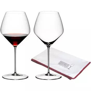 Набор бокалов для вина Riedel VELOCE Pinot Noir/Nebbiolo, 2 шт. + салфетка для полировки
