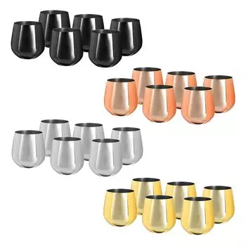 Набор бокалов для вина/воды Echtwerk, 6 предметов, нержавеющая сталь, цвет: медь