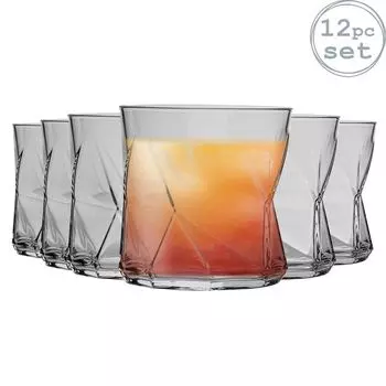 Набор бокалов для виски Bormioli Rocco Cassiopea Geometric, 320 мл, 12 шт
