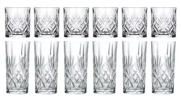 Набор бокалов Jay Hill (бокалы для коктейлей и лонг-дринков) Moy - 12 предметов Cookinglife