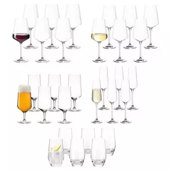 Набор бокалов Leonardo PUCCINI для пива, игристого вина, вина 30 шт