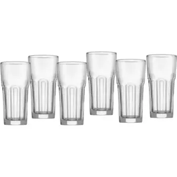 Набор бокалов Ritzenhoff & Breker "Риад", (набор, 6 шт., набор состоит из 6 стаканов для лонг-дринков), граненый вид, 6 шт, цвет transparent