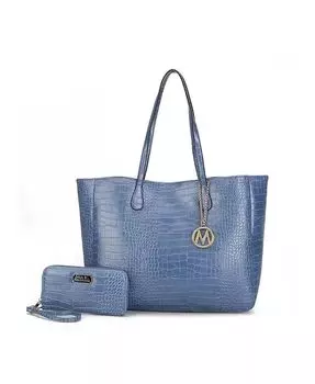 Набор большой сумки и кошелька Sadie от Mia K Mkf Collection, синий
