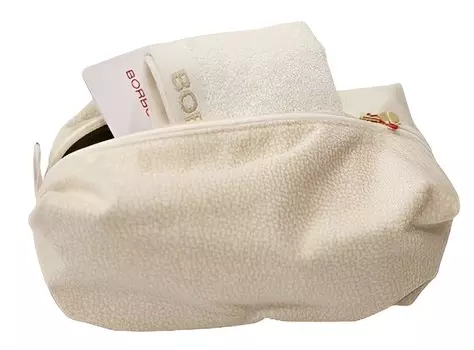 Набор Borbonese Velvet Envelope Twist Op Lavette, 3 предмета, кремово-бежевый