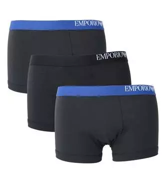 Набор боксеров из 3 мужских шорт Emporio Armani, черный