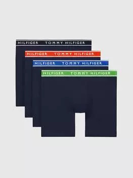 Набор боксеров Tommy Hilfiger Essential Stretch Cotton, 4 предмета, синий