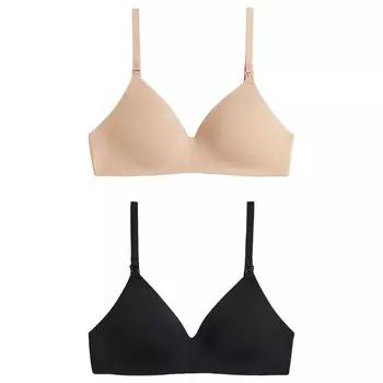 Набор бюстгальтеров для беременных H&amp;M Padded Nursing, 2 предмета, бежевый/черный