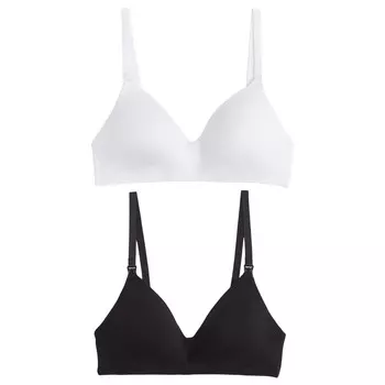 Набор бюстгальтеров для беременных H&amp;M Padded Nursing, 2 предмета, черный/белый