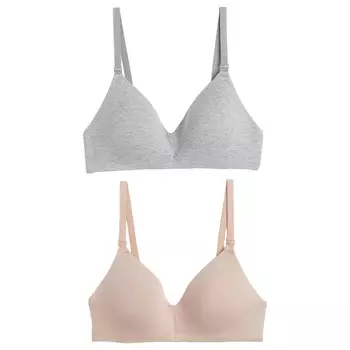 Набор бюстгальтеров для беременных H&amp;M Padded Nursing, 2 предмета, светло-серый/бежевый