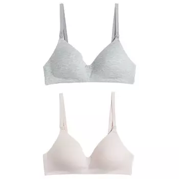 Набор бюстгальтеров для беременных H&amp;M Padded Nursing, 2 предмета, светло-серый/светло-розовый