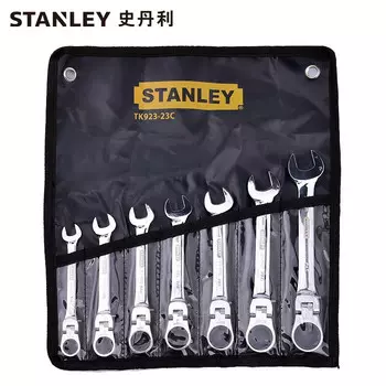 Набор быстрых ключей двойного назначения Stanley с метрической живой головкой, рожковый ключ Torx 10–19 мм, набор из 7 предметов TK923-23C