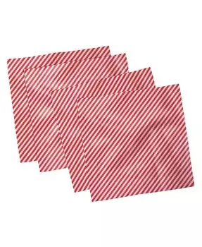 Набор Candy Cane из 4 салфеток, 18 x 18 дюймов Ambesonne, красный