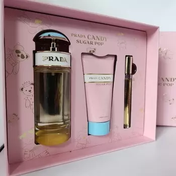 Набор Candy Sugar Pop Парфюмированная вода 80 мл + Edp 10 мл + лосьон для тела 75 мл, Prada