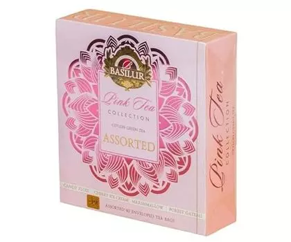 Набор чайных пакетиков Basilur РОЗОВЫЙ ЧАЙ 40 х 1,5 г