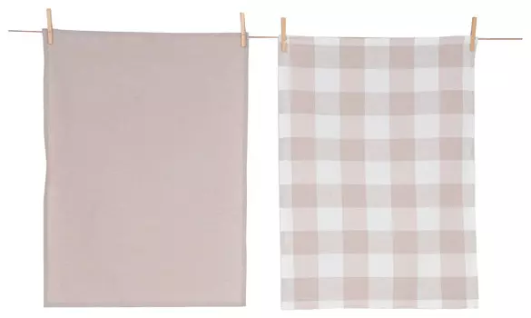 Набор чайных полотенцев Esposa, 50x70 см, белый/бежевый