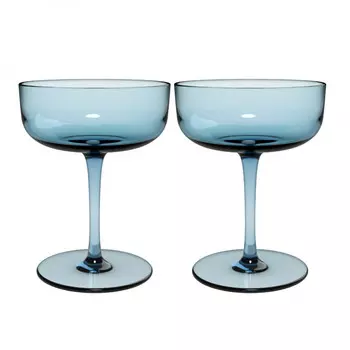 Набор чаш для шампанского/десертных тарелок Like Glass Ice, 2 предмета like. by Villeroy & Boch, синий