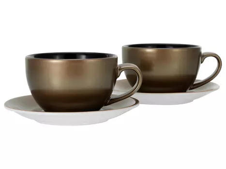 Набор чашек Creatable, черный/золотой