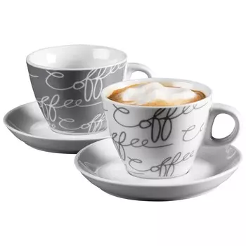 Набор чашек для капучино Ritzenhoff and Breker Cornello серого цвета, набор из 4 предметов Ritzenhoff & Breker, белый