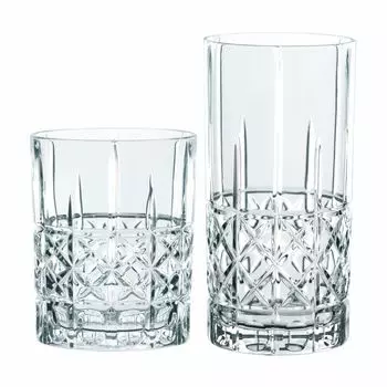Набор чашек Nachtmann Highland Diamond, 12 предметов, 6 стаканов для лонг-дринков + 6 чашек, хрустальный бокал, 100719
