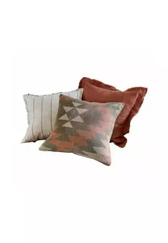 Набор чехлов на подушки Florentin оранжевый/кремовый, 3 шт Loberon, цвет Gesamt Breite Orange Creme