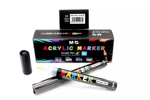 Набор Черных Акриловых Маркеров 30 Inna marka