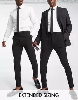 Набор черных брюк суперскинни смарт ASOS DESIGN