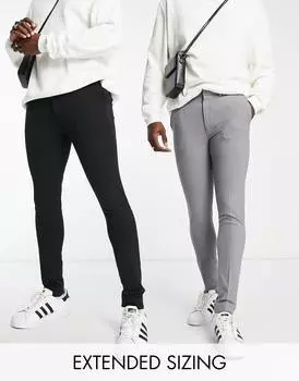Набор черных и серых брюк суперскинни ASOS DESIGN