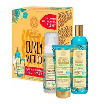 Набор Curly Sea Buckthorn: Шампунь без сульфатов 400 мл + Гель для кудрей 200 мл + Пена для укладки 170 мл Natura Siberica