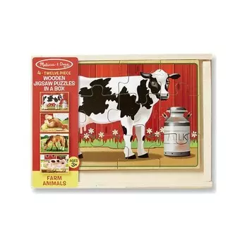 Набор деревянных пазлов Melissa&Doug Животные на ферме