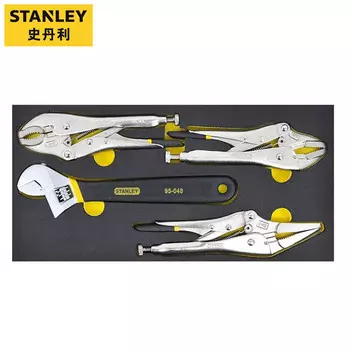 Набор держателей инструментов STANLEY из 4 предметов из этиленвинилацетата, мощные плоскогубцы и набор разводных ключей 90-037-23