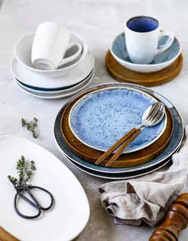 Набор десертных тарелок замороженный 4 шт Mser, белый