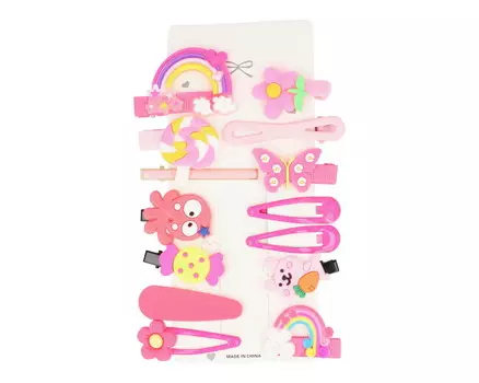 Набор детских булавок розового цвета, 14 штук Inna Marka