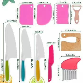 Набор детских кухонных ножей Hands Diy, 10 штук