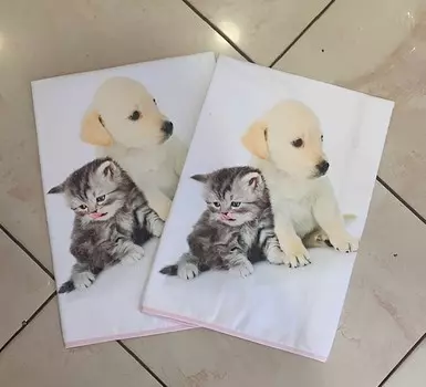 Набор детских полотенец Almatex Cat Cotton, 4055 см, 2 шт, розовый