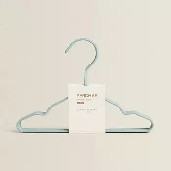 Набор детских вешалок для одежды Zara Home Rubberised, 6 шт, мятный