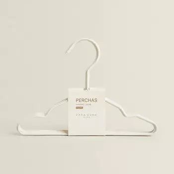 Набор детских вешалок для одежды Zara Home Rubberised, 6 шт, кремово-белый