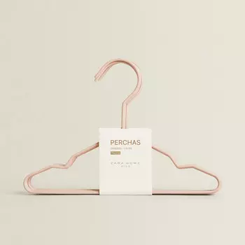 Набор детских вешалок для одежды Zara Home Rubberised, 6 шт, розовый