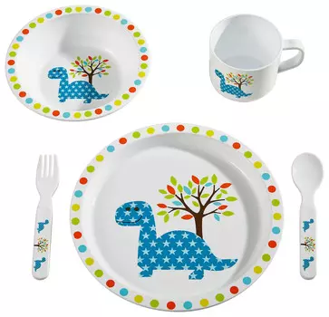 Набор детской посуды dino 5 предм 5 предм My Baby Lou, синий/белый