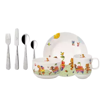 Набор детской посуды Kiddy Bears, 7 предметов Villeroy & Boch, зеленый