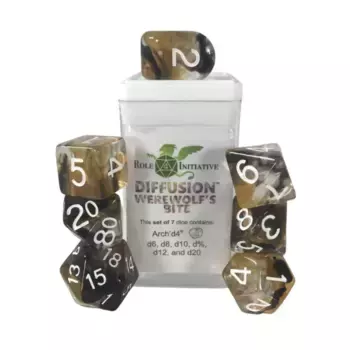 Набор Diffusion Poly — Укус оборотня с цифрами (7), Class & Creature Dice - Poly Sets