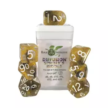 Набор Diffusion Poly — загадка Сфинкса с символом существа (7), Class & Creature Dice - Poly Sets