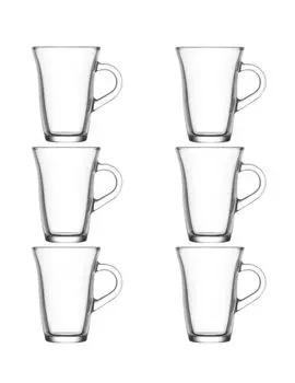 Набор дизайнерских чайных стаканов LAV, 6 предметов, с ручкой, стакан Cay Bardagi, 150 мл