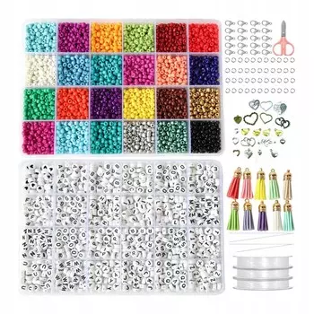 Набор для браслетов Буквы-подвески Бусины 7200 BOS