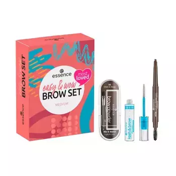 Набор для бровей Set Easy & Wow Brow Medium Essence, 1 UD